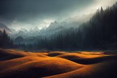 Fotobehang Breathtaking Nature Mountain Landscape, 3D - Vliesbehang - 208 x 146 cm