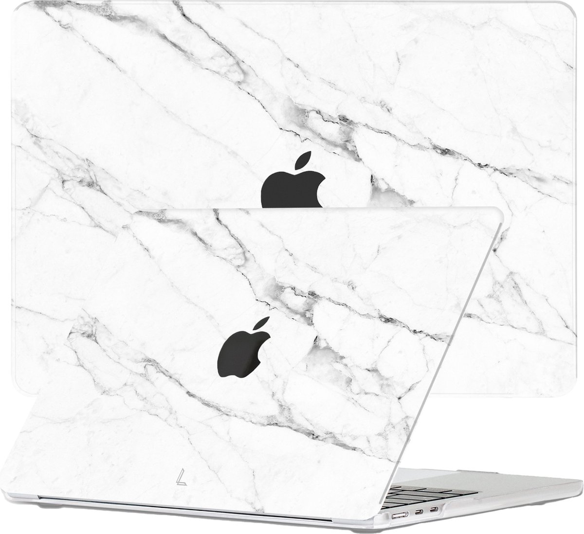 Lunso - Geschikt voor MacBook Air 15 inch (2023) - cover hoes - Marble Vana - Vereist model A2941