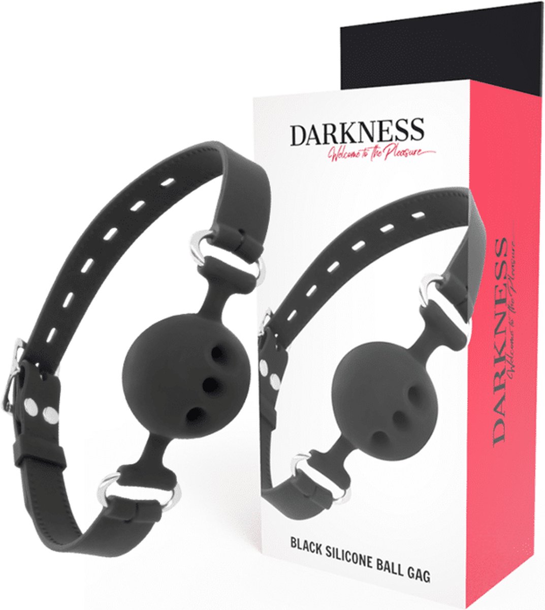 Goedkoopste DARKNESS BONDAGE | Darkness Ball Silicone Gag Black