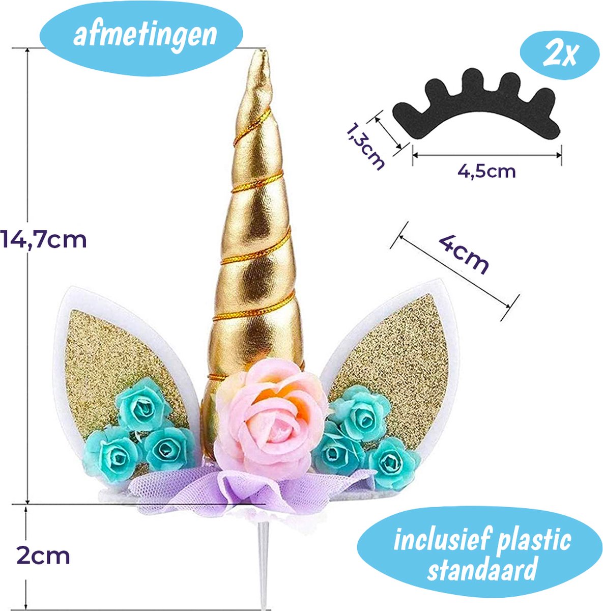 CHPN - Cake topper - Unicorn Cake Topper - Décoration Licorne