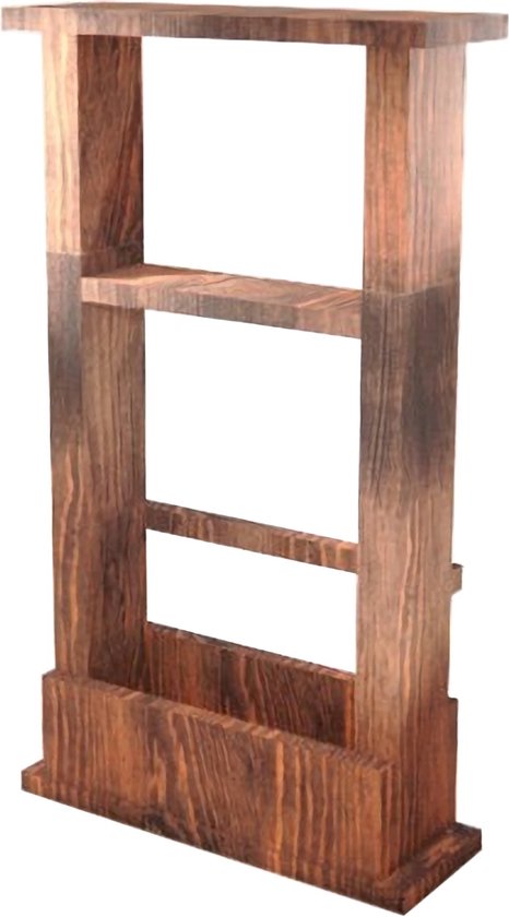 Bijzettafel Calanthe - Met Plank - 65x37x125 cm - Houtkleurig - Grenenhout - Modern Design