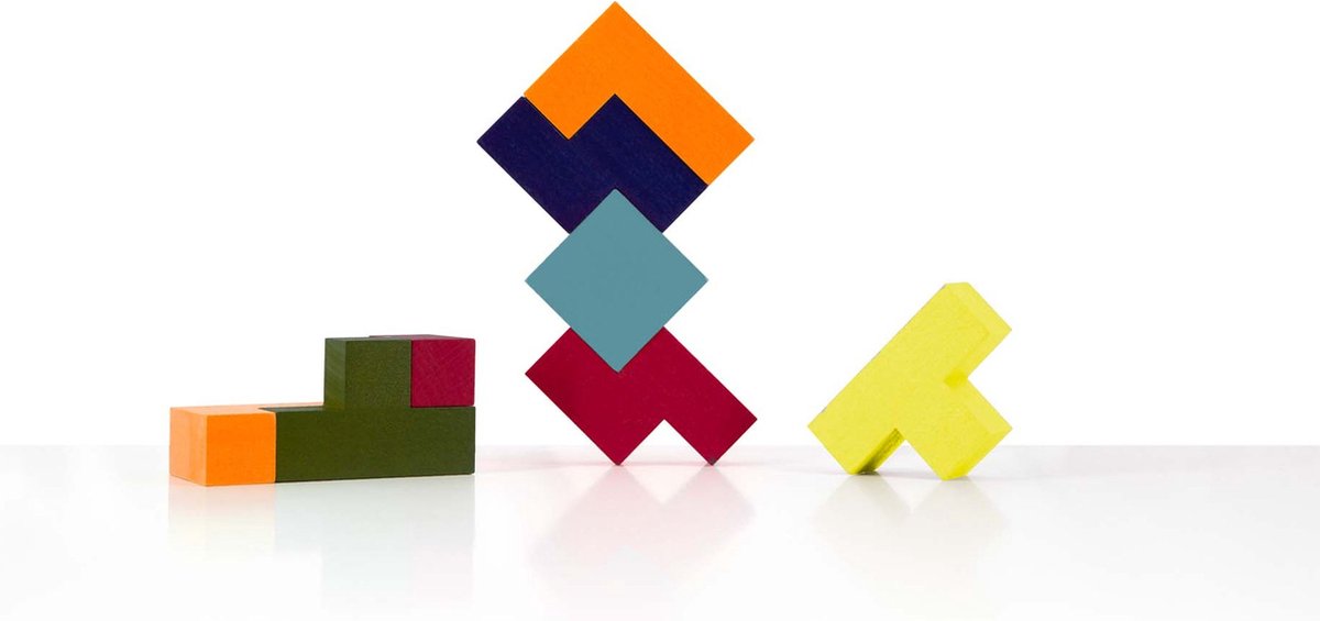Remember - Spel Kubus 3D - Beukenhout - Multicolor