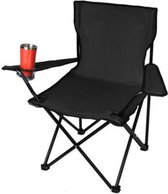 Yar Simplechair - Chaise de camping - Chaise de pêche pliable - Chaise pliante - Confortable - Chaise pliable - Max. 120 KG - Zwart