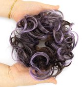 Jumada's - "Krijg Een Nieuwe Look Met Onze Curly Haar Wrap Extension - Grijs Paars (#0906) | Haarstukje | Hair Extensions Clip-In | Hair Clip-In Extensions | Flip-In M"