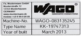 WAGO 210-804 210-804 Etiketten voor thermotransferprinter Markeringsvlak: 99 x 44 mm Zilver Aantal markeringen: 500 500