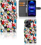 Wallet Book Case Xiaomi Poco X5 Pro | Note 12 Pro 5G Telefoon Hoesje Birds