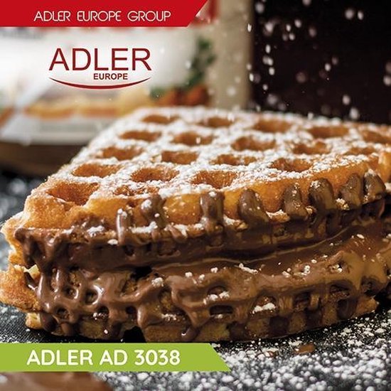 Wafelijzer - Adler AD 3038  - 1500 Watt - Adler