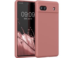 kwmobile telefoonhoesje geschikt voor Google Pixel 6a - Hoesje met siliconen coating - Smartphone case in winter roze