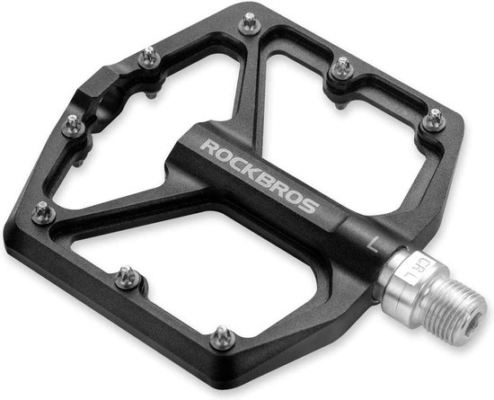 ROCKBROS Pédales de vélo Vélo de route - Aluminium - Pédales de vélo antidérapantes ultra-légères 9/16 Iinch pour VTT E-bike Vélo de ville - Blauw