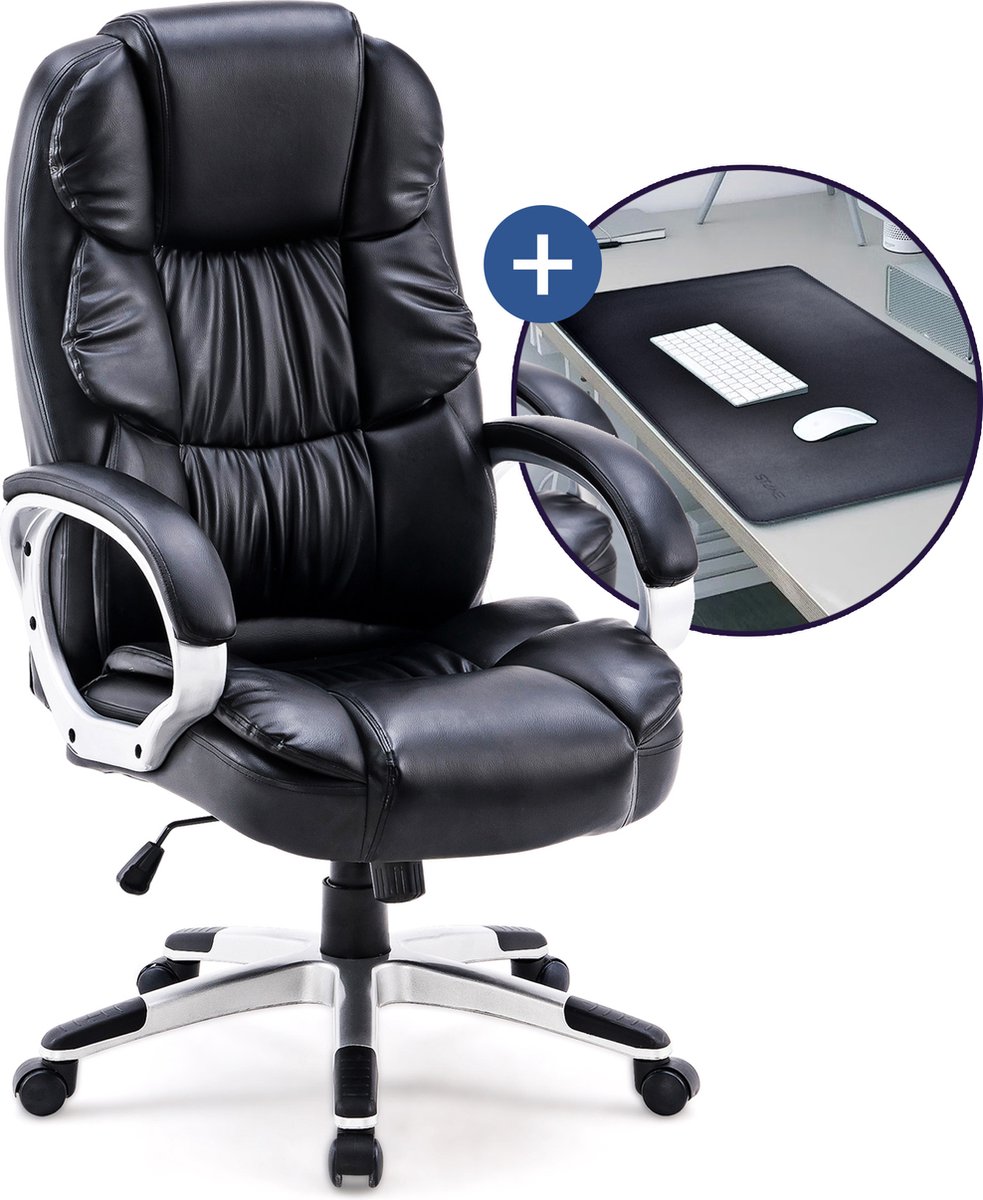 Ergonomische Bureaustoel - Bureaustoelen voor Volwassenen - Office Chair - Game Gaming Stoel - Bureau Stoel inclusief bureau onderlegger - Stane® - Stane