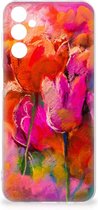 Smartphone hoesje Geschikt voor Samsung Galaxy M14 Silicone Case Tulips