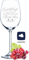 Leonardo wijnglas met gravure - Vriendschap is hard werken - Grappige geschenken - Verjaardagscadeau voor mannen en vrouwen, maar ook voor mama en papa - Geschikt als rode wijnglazen Witte wijnglazen Kleur dagelijks