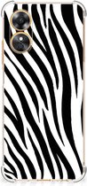 Hoesje OPPO A17 GSM Hoesje met doorzichtige rand Zebra