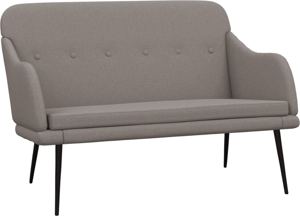 vidaXL - Bankje - 110x76x80 - cm - stof - taupe