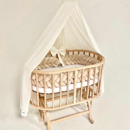 BabyRace - Ovaal wiegje - beukenhout - inclusief matras