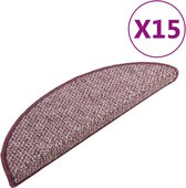 vidaXL - Trapmatten - 15 - st - 65x21x4 - cm - paars