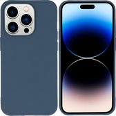 iMoshion Hoesje Geschikt voor iPhone 14 Pro Hoesje Siliconen - iMoshion Color Backcover - Donkerblauw