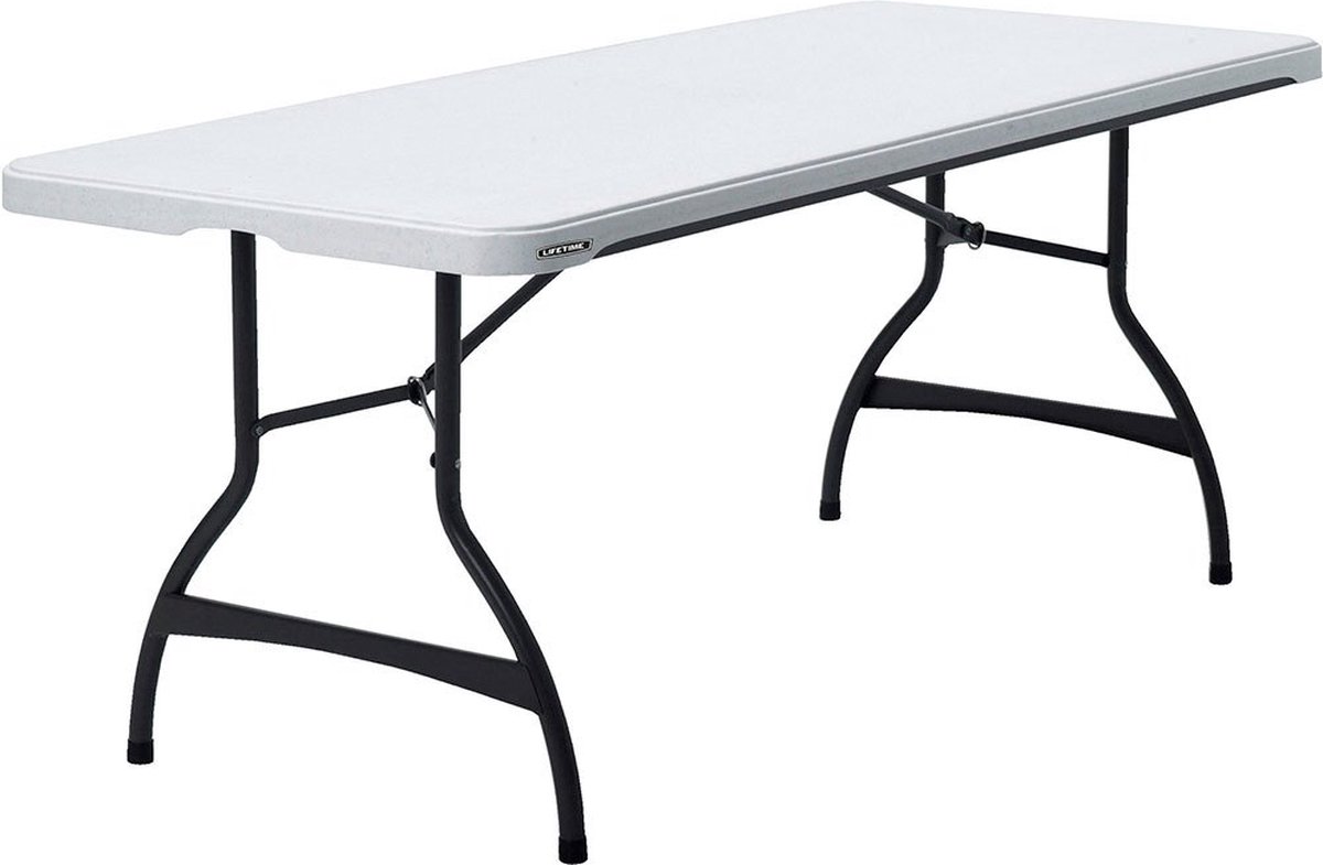 Vouwtafel Lifetime Wit Staal Plastic 182 x 73,5 x 76 cm