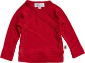 Baby wollen overslag trui – Merinowol - Savvy red- 68