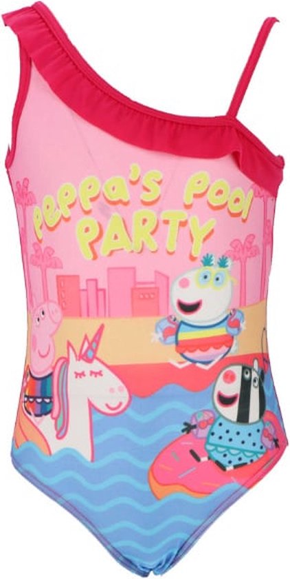 Meisjes Badpak - Peppa Pig - Donker roze - Maat 110/116