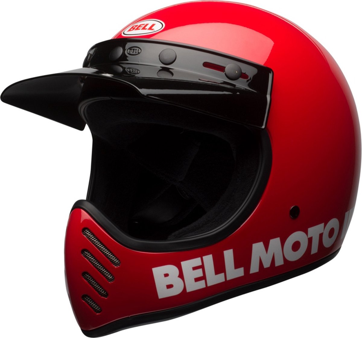 Bell Moto-3 Classic Solid Gloss Red Helmet Full Face M - Maat M - Helm