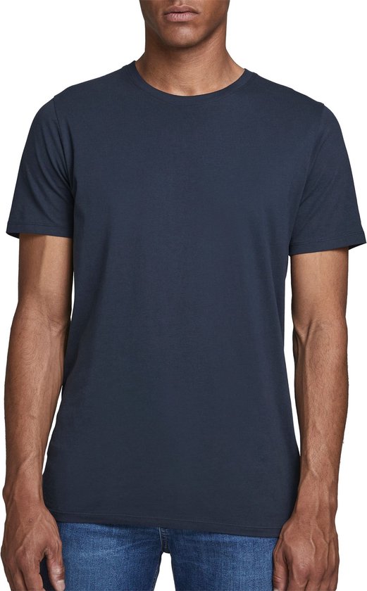 JACK & JONES T-shirt van biologisch katoen met korte mouwen marineblauw Heren