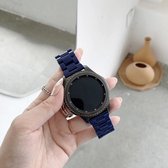 Fungus - Smartwatch bandje - Geschikt voor Samsung Galaxy Watch 3 41mm, Active 2 - Horloge 20mm - Hars - Schakel - Donkerblauw