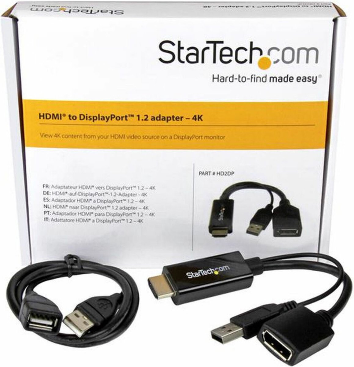 Startech : ADAPTATEUR / CONVERTISSEUR DISPLAYPORT 1.2 VERS HDMI 4K M pour