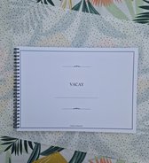 Vakantieboek | Invulboek | A4 formaat | Reisdagboek voor het gezin | Zwart-wit
