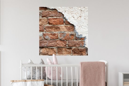 Stickers muraux - Film autocollant - Brique - Plâtre - Mur - 50x50 cm - Film adhésif - Stickers muraux chambre enfant - Papier peint autocollant - Papier peint autocollant - Film autocollant