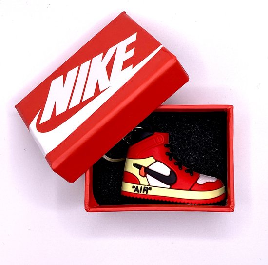 Sneaker Sleutelhanger Inclusief Box - Jordan 1 Retro High Off-White Chicago - Sneakerhead Cadeau