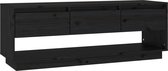 vidaXL - Tv-meubel - 110,5x34x40 - cm - massief - grenenhout - zwart