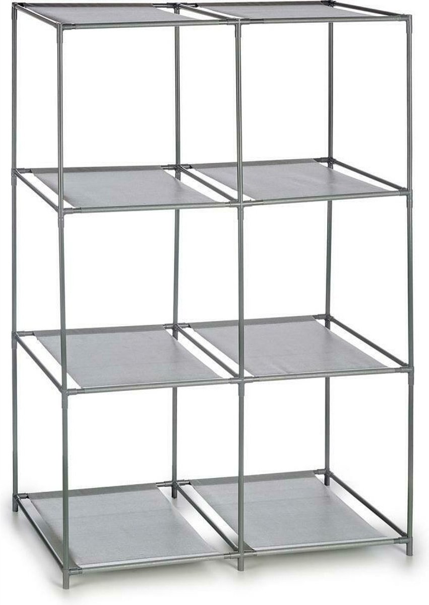 Arte Opbergrek 3-laags - metaal - kunststof - grijs - 68 x 102 cm