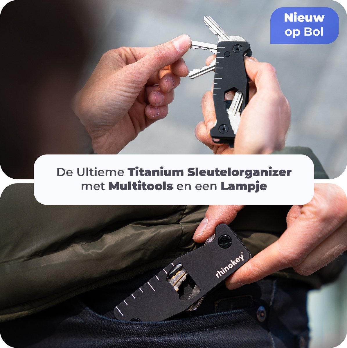 Northwall Sleutelhanger / Sleutel Organizer - 100% Echt Leer - Key