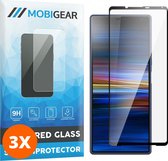 Mobigear Screenprotector geschikt voor Sony Xperia 10 IV Glazen | Mobigear Premium Screenprotector - Case Friendly - Zwart (3-Pack)