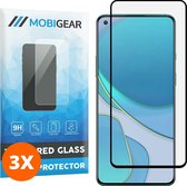 Mobigear Screenprotector geschikt voor OnePlus 8T Glazen | Mobigear Premium Screenprotector - Case Friendly - Zwart (3-Pack)