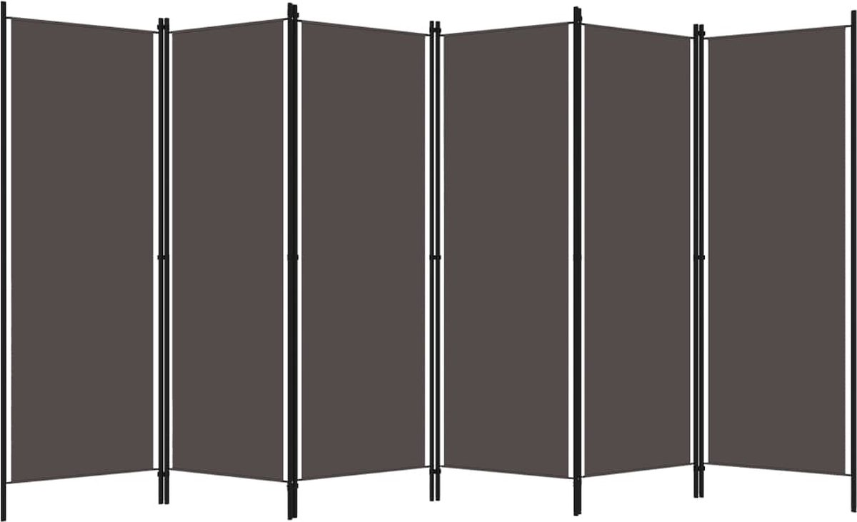 Furniture Limited - Kamerscherm met 6 panelen 300x180 cm antraciet | bol.com