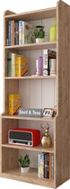 Soof&Tess Boekenkast - Opbergrek Met 6 Planken - Woonkamer - Slaapkamer 30 x 60 x 180 cm - Bruin / Zwart - Open Planken - Voor Kantoor