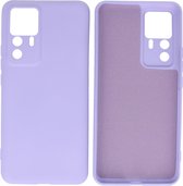 Hoesje Geschikt voor Xiaomi 12T Pro Hoesje - 2.0mm Dikke Fashion Telefoonhoesje Backcover - Siliconen Hoesje - Paars