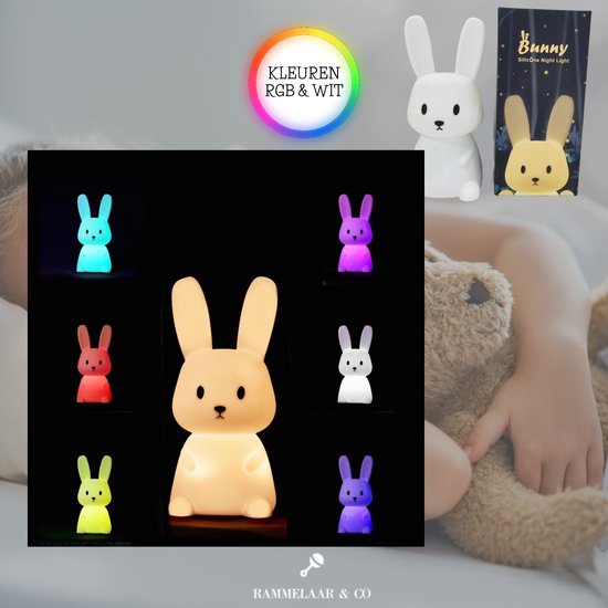 Veilleuse Lapin - silicone - Led - rechargeable