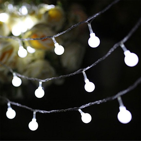Lampjes Slinger Koud Wit • 20 LED Lampjes • Fairy Lights • 2 Meter •Koud Wit • Lichtslinger • Kerstverlichting • Sfeerverlichting Binnen • Tuinverlichting Lichtsnoer op Batterij