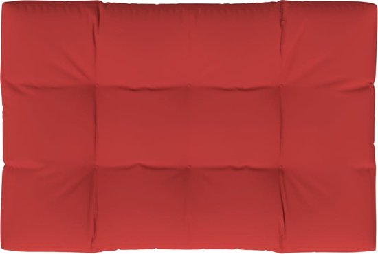 vidaXL - Palletkussen - 120x80x12 - cm - stof - rood