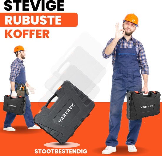 VERTREX Gereedschapskoffer gevuld - 148-delige set voor zagen