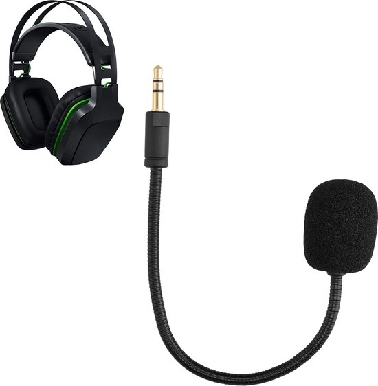 Foto: Kwmobile microfoon voor gaming headset geschikt voor razer electra v2 electra v1 in zwart