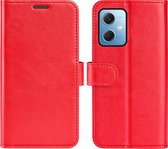 Xiaomi Redmi Note 12 5G Hoesje - MobyDefend Wallet Book Case (Sluiting Achterkant) - Rood - GSM Hoesje - Telefoonhoesje Geschikt Voor Xiaomi Redmi Note 12 5G