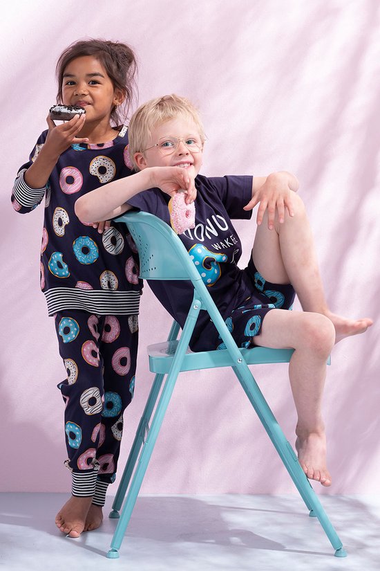 Meisjes pyjama Donuts Rebelle - Blauw - Maat - 104