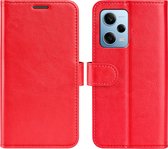 Xiaomi Redmi Note 12 Pro 5G Hoesje - MobyDefend Wallet Book Case (Sluiting Achterkant) - Rood - GSM Hoesje - Telefoonhoesje Geschikt Voor Xiaomi Redmi Note 12 Pro 5G