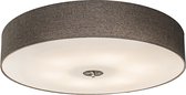 QAZQA drum jute - Moderne Dimbare LED Smart Plafondlamp met kap incl. wifi met Dimmer - 6 lichts - Ø 70 cm - Taupe - Woonkamer | Slaapkamer | Keuken