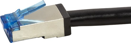 LogiLink CQ7063S RJ45 Netwerkkabel, patchkabel CAT 6A S/FTP 3.00 m Zwart Afgeschermd, UV-bestendig, Oliebestendig 1 stu