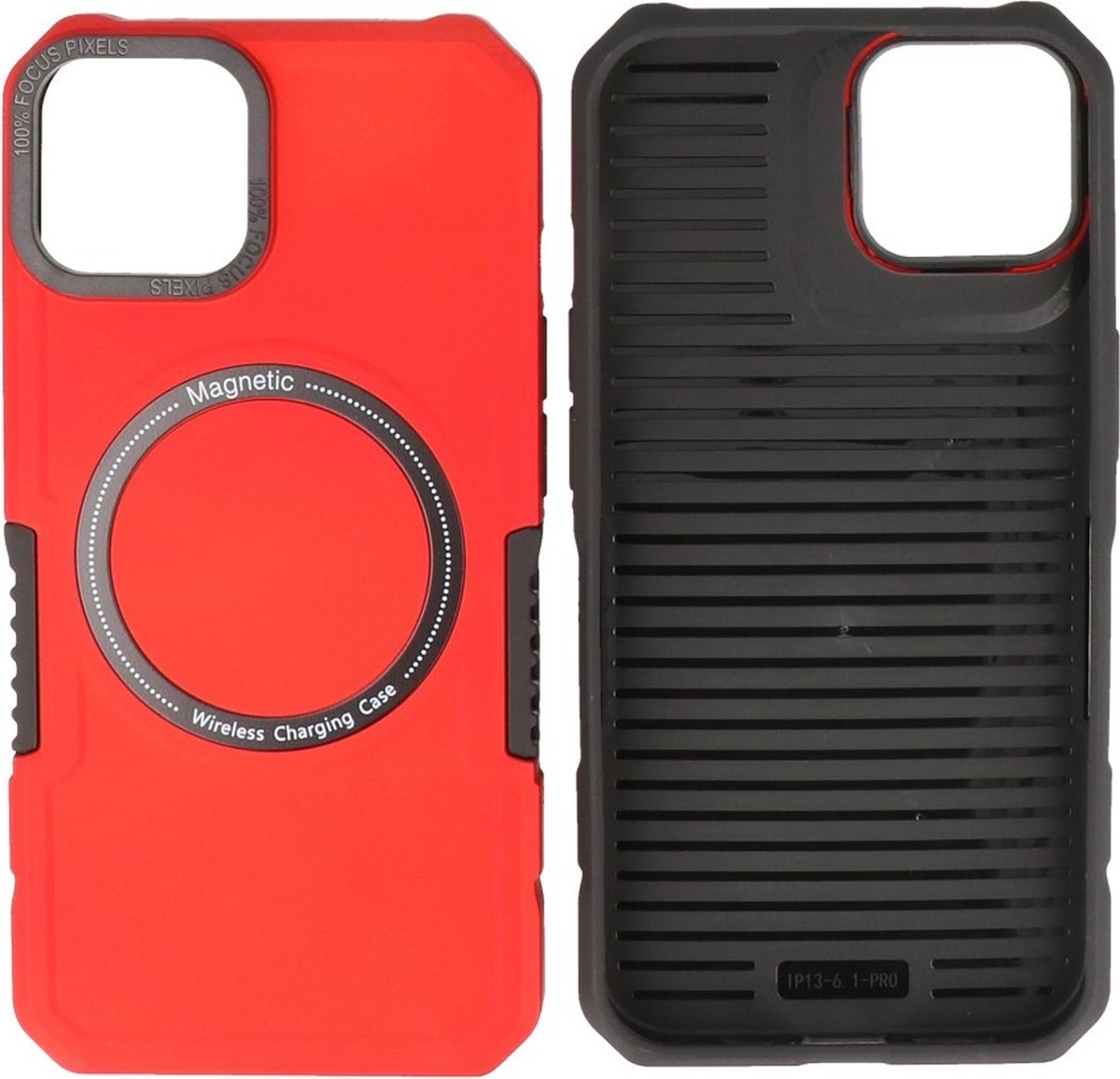 Hoesje Geschikt voor de iPhone 11 Pro - Schokbestendige Telefoonhoesje Geschikt voor MagSafe - Rood